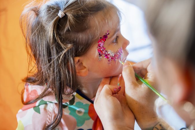 Child face painting