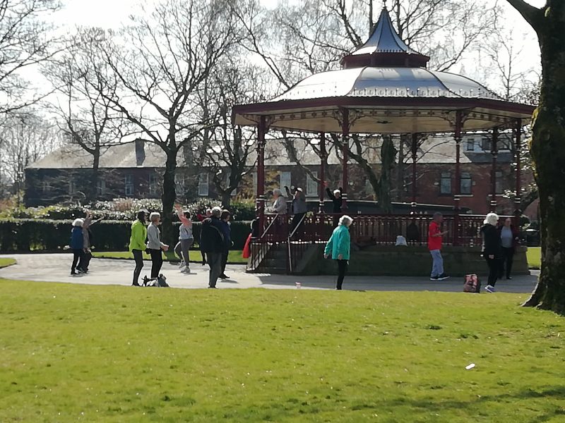 Active Living outdoor exercise class, Broadfield Park