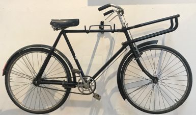 What's Changed? 5. Delivery bike used by Norman Dearden for Scars Butchers and the Co-op in Smallbridge, c. 1930