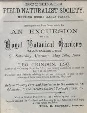 What's Changed 43. Rochdale Field Naturalists Society excursion poster, 1885