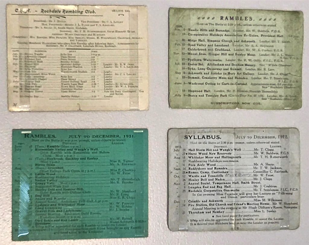 What's Changed? 46. Rochdale Ramblers excursion timetables, 1904-1921