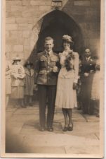 Wedding photograph of Corporal Ernest Dania and Edna Frost, 1941