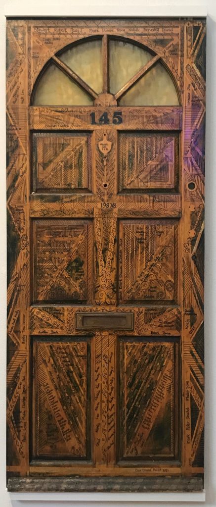 What's Changed? 19. Front door signed with names of local children and pets from 145 Walker Street, Rhodes, Middleton, 1980
