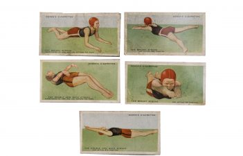 What's Changed? 62. Cigarette cards illustrated with different swimming strokes