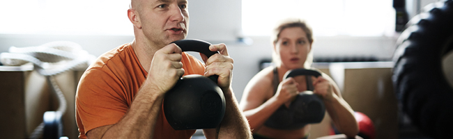Kettlebells group exercise class