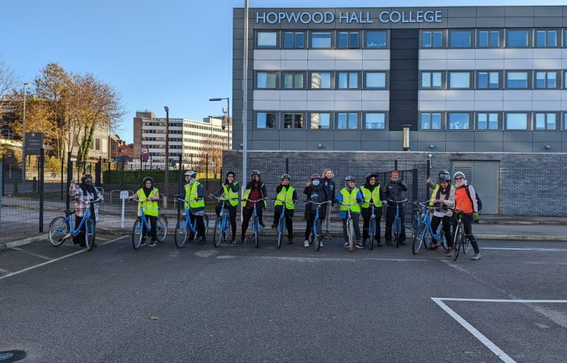 adults learning to ride their bike
